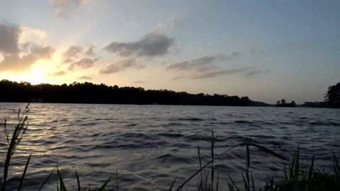 Sun set by the lake Stock-Footage 144295572