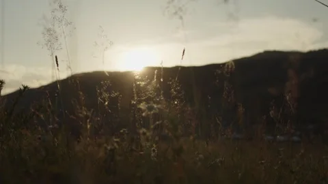 Sun set mountain sun going behind the mountain Stock Footage 280194945