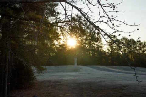 Sun Set at Park Stock Photos