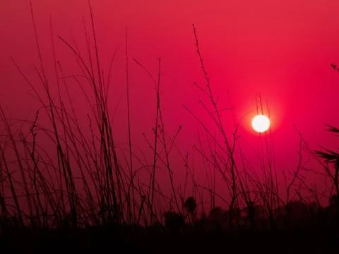 The sun set Stock Photos