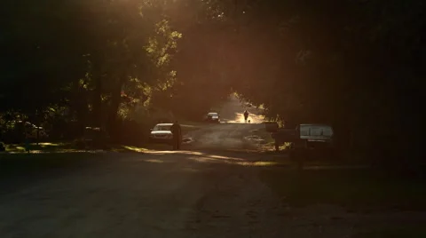 Sun set in the rural Mid West, USA 4K Stock Footage 46205227