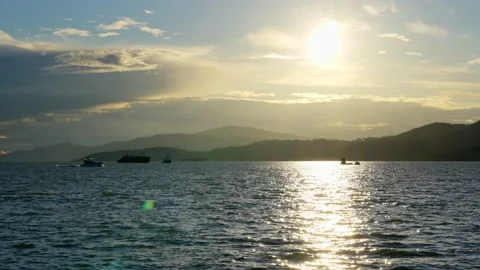 Sun set at the sea Stock Footage 157249649