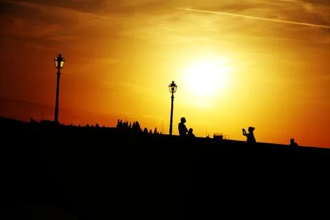 Sun set time00101 Stock Photos
