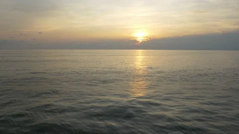 Sun Sets Above The Ocean Stock Footage 231743017
