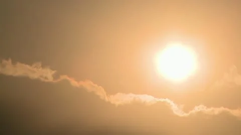 Sun sets behind clouds - timelapse Stock Footage 11861026