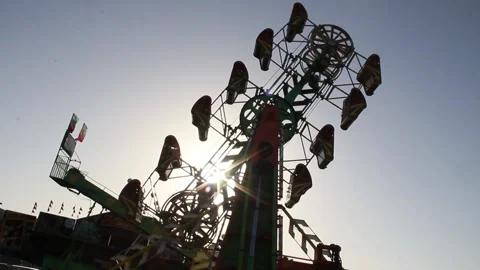 The sun sets behind the Zipper Stock Footage 154568600