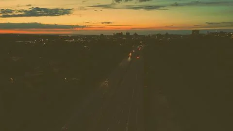 The Sun Sets Beyond - Syracuse, NY Stock-Fotos