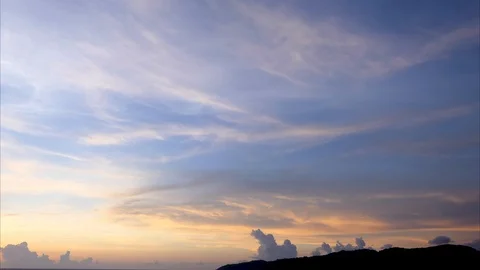 The sun sets with black clouds moving through.Time Lapse 库存影片 108421141