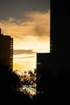 Sun Sets in Central Park Foto stock