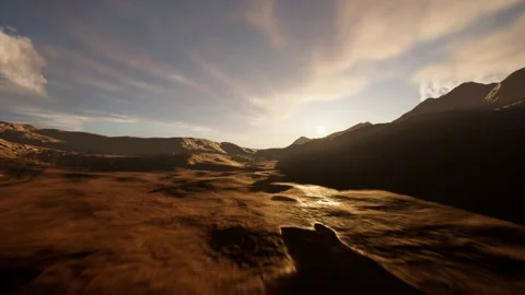 The sun sets in the desert 스톡 동영상 169598110