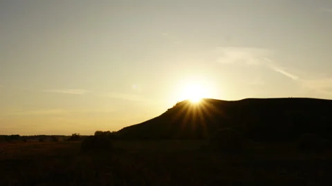 The sun sets on the horizon.2 Stock Footage 130459348