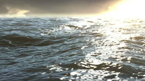 The sun sets in the ocean Stock Footage 86486379