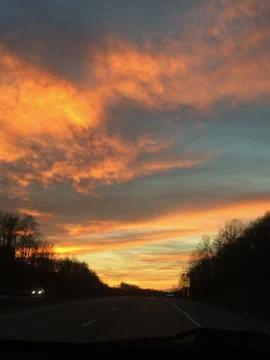 Sun Sets on OH 스톡 사진