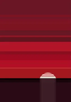 The sun sets over the landscape with silhouettes. Vector illustration backgro 스톡 일러스트
