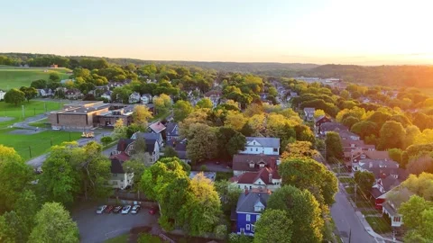 Sun Sets - Syracuse, NY Stockbeeldmateriaal 336441565