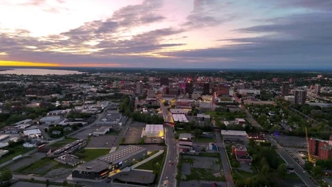 Sun Sets - Syracuse, NY Stock Footage 336595411