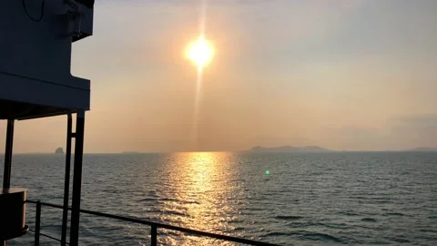 The sun is setting on the Andaman Sea.1 Stock Footage 152980165