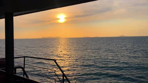 The sun is setting on the Andaman Sea.3 Stock Footage 152980195