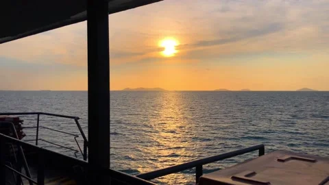 The sun is setting on the Andaman Sea.4 Stock Footage 152980231