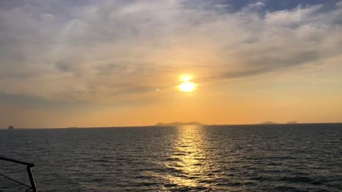 The sun is setting on the Andaman Sea.5 Stock Footage 152980236