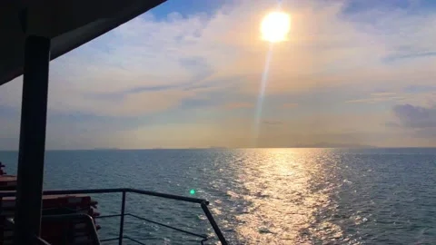 The sun is setting on the Andaman Sea.8 Stock Footage 152980270