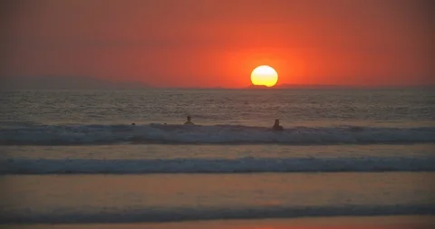 Sun setting on a beach in Costa Rica Stock Footage 108592276