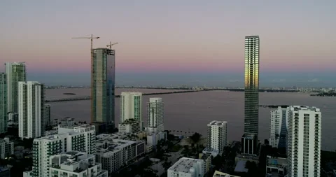 Sun setting on Edgewater Stock Footage 172164825