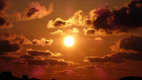 The sun setting Video stock 93782953