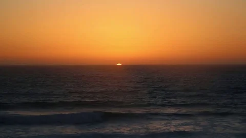 Sun Setting On The Horizon Video stock 85247272