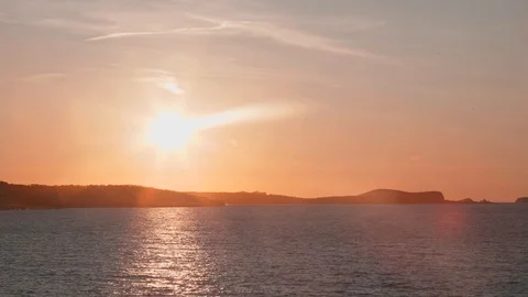 Sun setting in Ibiza timelapse Stock Footage 124783144