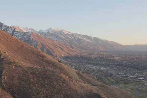 Sun Setting on Moutains (Timelapse) Video stock 48382702