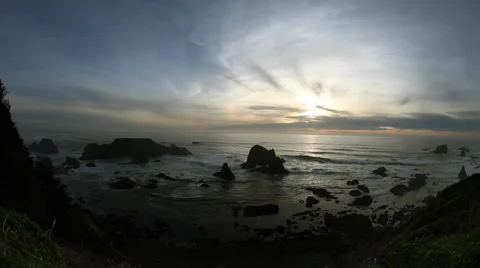Sun setting in northern California. Stock Footage 60793374