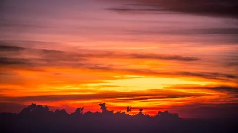  sun setting over clouds views from airplane sun setting over clouds views... Stock Photos