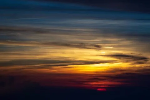  sun setting over clouds views from airplane sun setting over clouds views... Stock Photos