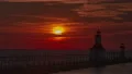 Sun Setting Over Lake Michigan - 4k Time Lapse 4k or 4k+ Resolution