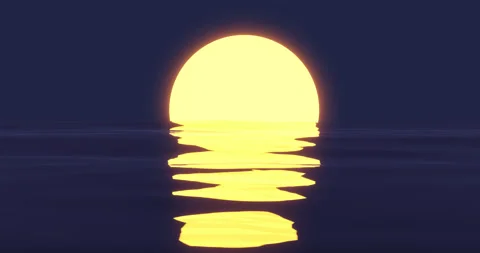 Sun setting over the ocean, seamless loop Video stock 130870932