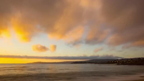 Sun setting over the Pacific Ocean Video stock 219888007