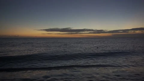 Sun setting over sea in Jamaica at night Video stock 167561582