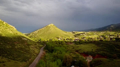 Sun Setting on Red Rocks Colorado Stock-Footage 75765525