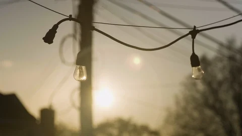 Sun Setting In Suburban Backyard 스톡 동영상 128993497