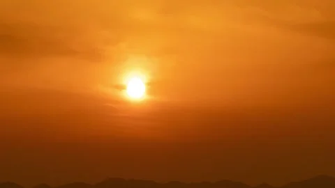 Sun Setting Through Clouds Natural Sunset Time Lapse Video stock 319877737