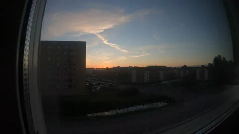 Sun setting, unedit Stock Footage 202345725