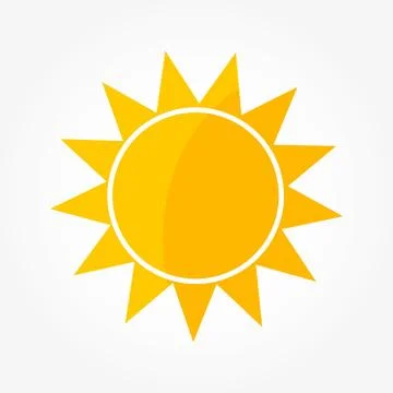 Sun with shade icon. Vector illustration, element for design. Stock Illustration