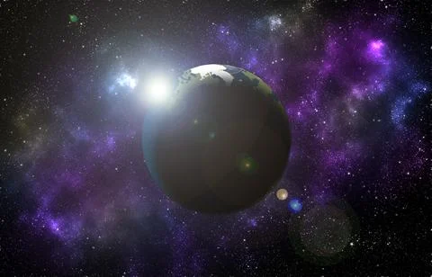 Sun shine and earth Stock Illustration