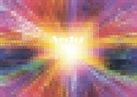Sun shine with colorful rays abstract digital pixel vector image Stock Illustration