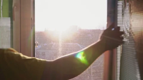 The sun that shines behind the blinds Stock Footage 104379421