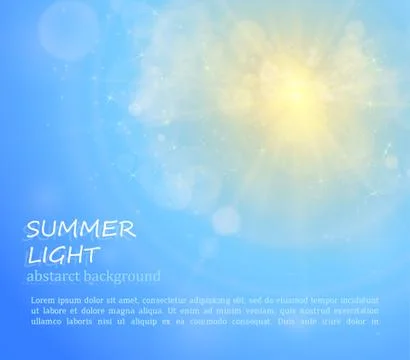 The sun shines bright in summer. Stock Illustration