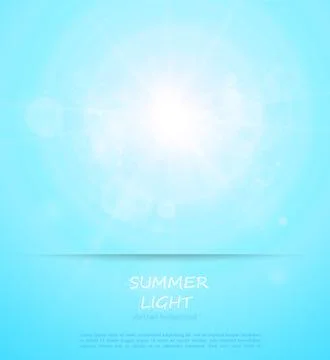 The sun shines bright in summer. Stock Illustration