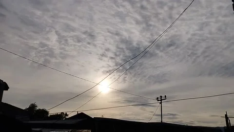 The sun shines brightly going down in the afternoon is very beautiful Stock Footage 222210297