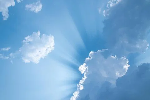 The sun shines on a cloud Stock Photos